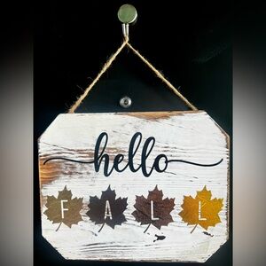 REVERSIBLE Fall/Halloween “welcome” sign